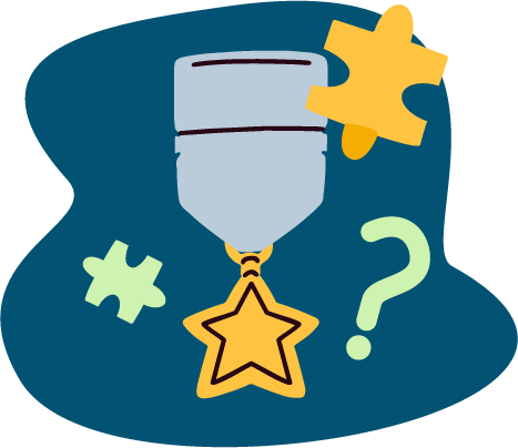 desenho de uma medalha de ouro.