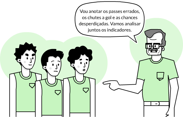 imagem de um treinador dando orientações ao time